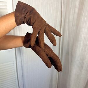Guanti & Guanti | Women’s | Gloves | Size 8 Vintage Chocolate Leather Fitted Glo